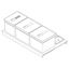 Immagine di pattumiere drawerbox t2 l 90 bianco 3 secchi h25                                                                                           