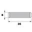 Immagine di spine legno tagliate mm.  8 x 35 rigato                                                                                           