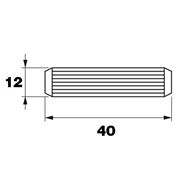 Immagine di spine legno tagliate mm. 12 x 40 rigato                                                                                           