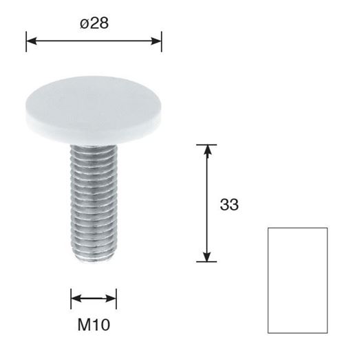 Immagine di viti cappello x piedini 10ma x 35 b.co                                                                                            