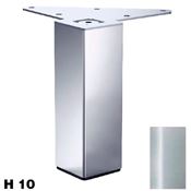 Immagine di piedini deco quadro mm. 50x50 cm. 10 silver c/piastra                                                                                           