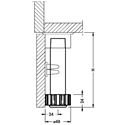 Immagine di piedini 345 metallo reg. maxi cm. 12/17 zinc. s/piastre                                                                                           