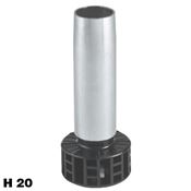Immagine di piedini 350 metallo reg. maxi cm. 20 zinc. s/piastre                                                                                           