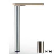 Immagine di gambe 620 c/rgl mm.80 metallo cm. 70 nich.sat. c/regolabile                                                                                           
