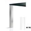 Immagine di gambe 645 quadre mm. 80x 80 cm. 70 bianco c/regolabile                                                                                           