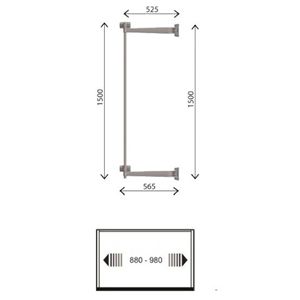 Immagine di snodi motion-v v2 l 880/ 980 grigio 15/50 kg. s/tubo                                                                                           