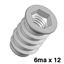 Immagine di bussole c/esagono fe  6ma d.10 x 12 zinc. foro mm. 8 - confezione da  500 pezzi