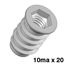 Immagine di bussole c/esagono fe 10ma d.15 x 20 zinc. foro mm. 13 - confezione da  250 pezzi
