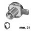 Immagine di serrature extr 915 mm. 31 sx nich. solo corpo s/cilindro                                                                                           