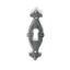 Immagine di bocchette s-365 mm. 25 metallo ferro anticato 70 a:25 h:2,5                                                                                           