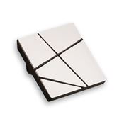 Immagine di maniglie s-01057 mm. 16 plast nero/bianco 40 a:30,5 h:28 int:16                                                                                           