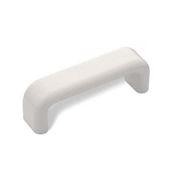Immagine di maniglie s-0387 mm. 64 plastic bianco 76 a:20 h:26 int:64                                                                                           
