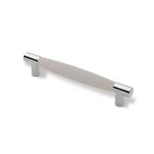 Immagine di maniglie s-0771 mm. 128 plast bianco/cromo luc 159 a:18 h:33 int:128                                                                                           