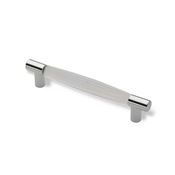 Immagine di maniglie s-0771 mm. 128 plast opalino/cromo l. 159 a:18 h:33 int:128                                                                                           
