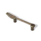 Immagine di maniglie s-1051 mm. 64 metallo ottone antico 106 a:14,5 h:21,5 int:64                                                                                           