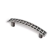 Immagine di maniglie s-1225 mm. 96 metallo argento antico 126 a:21 h:31 int:96                                                                                           