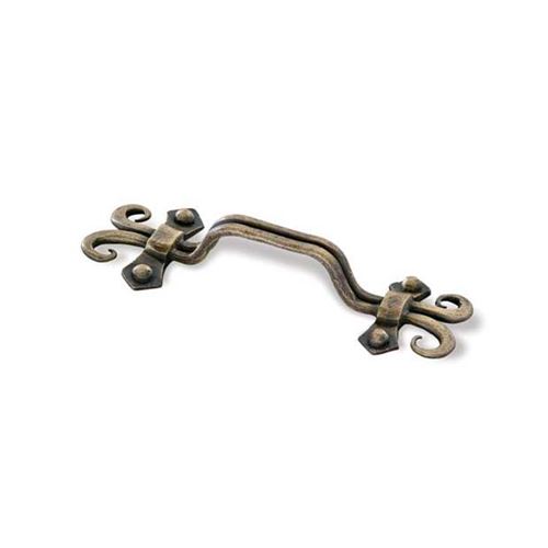 Immagine di maniglie s-1365 mm. 96 metallo ottone antico 153 a:57 h:26 int:96                                                                                           