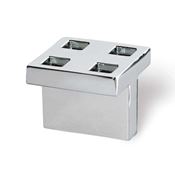 Immagine di maniglie s-1505 mm. 16 metallo cromo lucido 30 a:30 h:25 int:16                                                                                           