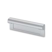 Immagine di maniglie s-1538 mm. 128 metal argento alu 152 a:46 h:16 int:128                                                                                           