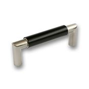 Immagine di maniglie s-2161 mm.  96 metal nero/nikel 108 a:16 h:37 int:96                                                                                           