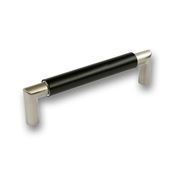 Immagine di maniglie s-2161 mm. 128 metal nero/nikel 140 a:16 h:37 int:128                                                                                           
