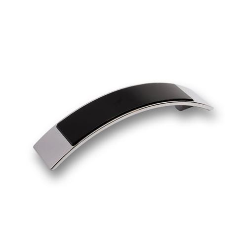 Immagine di maniglie s-2184 mm.  96 metal cromo l/nero 137 a:30 h:26 int:96                                                                                           