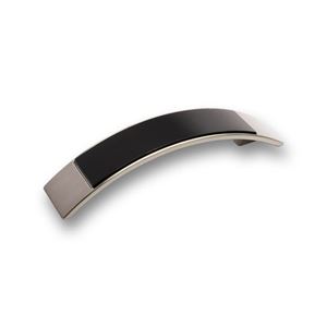 Immagine di maniglie s-2184 mm.  96 metal nikel/nero 137 a:30 h:26 int:96                                                                                           