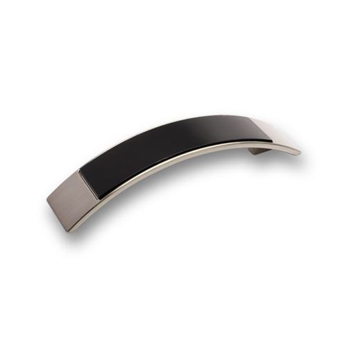 Immagine di maniglie s-2184 mm.  96 metal nikel/nero 137 a:30 h:26 int:96                                                                                           