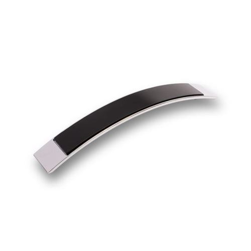 Immagine di maniglie s-2184 mm. 160 metal cromo l/nero 200 a:30 h:26 int:160                                                                                           