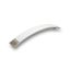 Immagine di maniglie s-2184 mm. 160 metal nikel/bianco 200 a:30 h:26 int:160                                                                                           