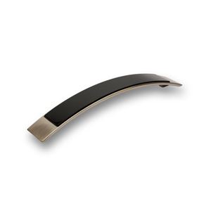 Immagine di maniglie s-2184 mm. 160 metal nikel/nero 200 a:30 h:26 int:160                                                                                           