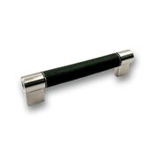 Immagine di maniglie s-h170 mm. 128 metal nero/nikel 150,5 a:20 h:37 int:128                                                                                           