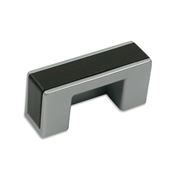 Immagine di maniglie s-sm8086 mm.  32 pl arg. alu/wenge 45 a:14,5 h:20,5 int:32                                                                                           