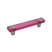 Immagine di maniglie s-sm8119i mm. 96 pl rosa/arg. alu 126 a:20 h:26,5 int:96                                                                                           