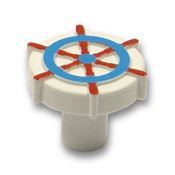 Immagine di pomoli s-01023 mm. 34 plastica bianco/rosso/blu 33,6 a:33,6 h:25                                                                                           