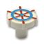 Immagine di pomoli s-01023 mm. 34 plastica bianco/rosso/blu 33,6 a:33,6 h:25                                                                                           