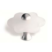 Immagine di pomoli s-0695 mm. 40 plastica natur. op./nikel 40 a:40 h:29,5                                                                                           