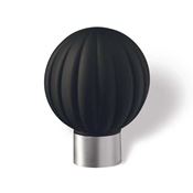 Immagine di pomoli s-0765 mm. 29 plastica nero/argento alu 29 a:29 h:37,5                                                                                           
