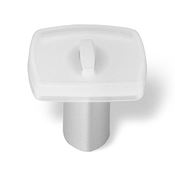 Immagine di pomoli s-0823 mm. 29 plastica opalino/arg. alu 29 a:29 h:23                                                                                           