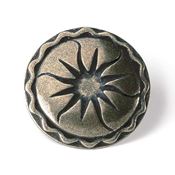 Immagine di pomoli s-1048 mm. 44 metallo ottone antico 44 a:44 h:22                                                                                           