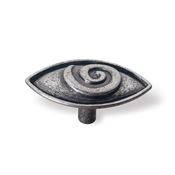 Immagine di pomoli s-1208 mm. 35 metallo argento antico 64,5 a:35 h:34                                                                                           