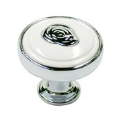 Immagine di pomoli s-1896 mm. 30 metallo cromo l/bianco 30 a:30 h:26                                                                                           