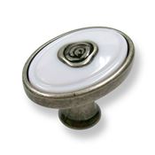 Immagine di pomoli s-1897 mm. 22 metallo arg. ant./bianco 32 a:22 h:24                                                                                           