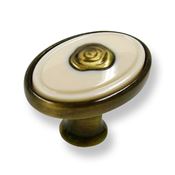 Immagine di pomoli s-1897 mm. 22 metallo ottone ant/beige 32 a:22 h:24                                                                                           