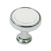 Immagine di pomoli s-1971 mm. 23 metallo cromo l/bianco 23 a:23 h:24                                                                                           