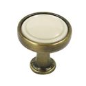 Immagine di pomoli s-1971 mm. 23 metallo ottone ant/beige 23 a:23 h:24                                                                                           