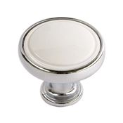 Immagine di pomoli s-1971 mm. 30 metallo cromo l/bianco 30 a:30 h:26                                                                                           