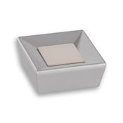 Immagine di pomoli s-2100 mm. 39 metallo arg. alu/bianco 39 a:39 h:16                                                                                           