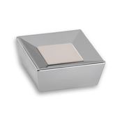 Immagine di pomoli s-2100 mm. 39 metallo cromo l/bianco 39 a:39 h:16                                                                                           