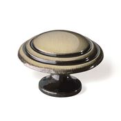 Immagine di pomoli s-489 mm. 34 metallo ottone antico 34 a:34 h:24                                                                                           